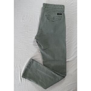 Vissla 'High Tider' Flat Front Stretch Chino Pants. Washed Olive, Men's 33X31.